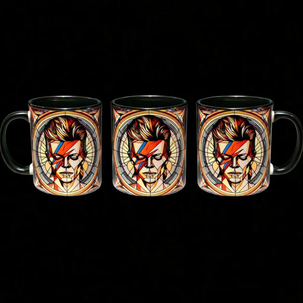 Taza Bowie 4 foto detalle de la taza de ceramica Bowie, por todos sus lados - smaap