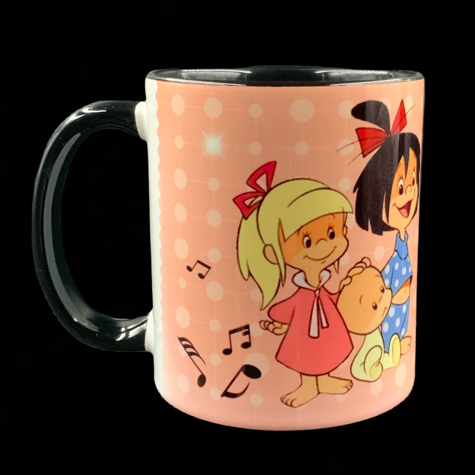 Taza familia Telerín rosa 2 Taza Familia Telerin rosa, ceramica, vista detalle lado izquierdo - smaap