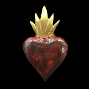 Corazón decorativo rojo craquelado