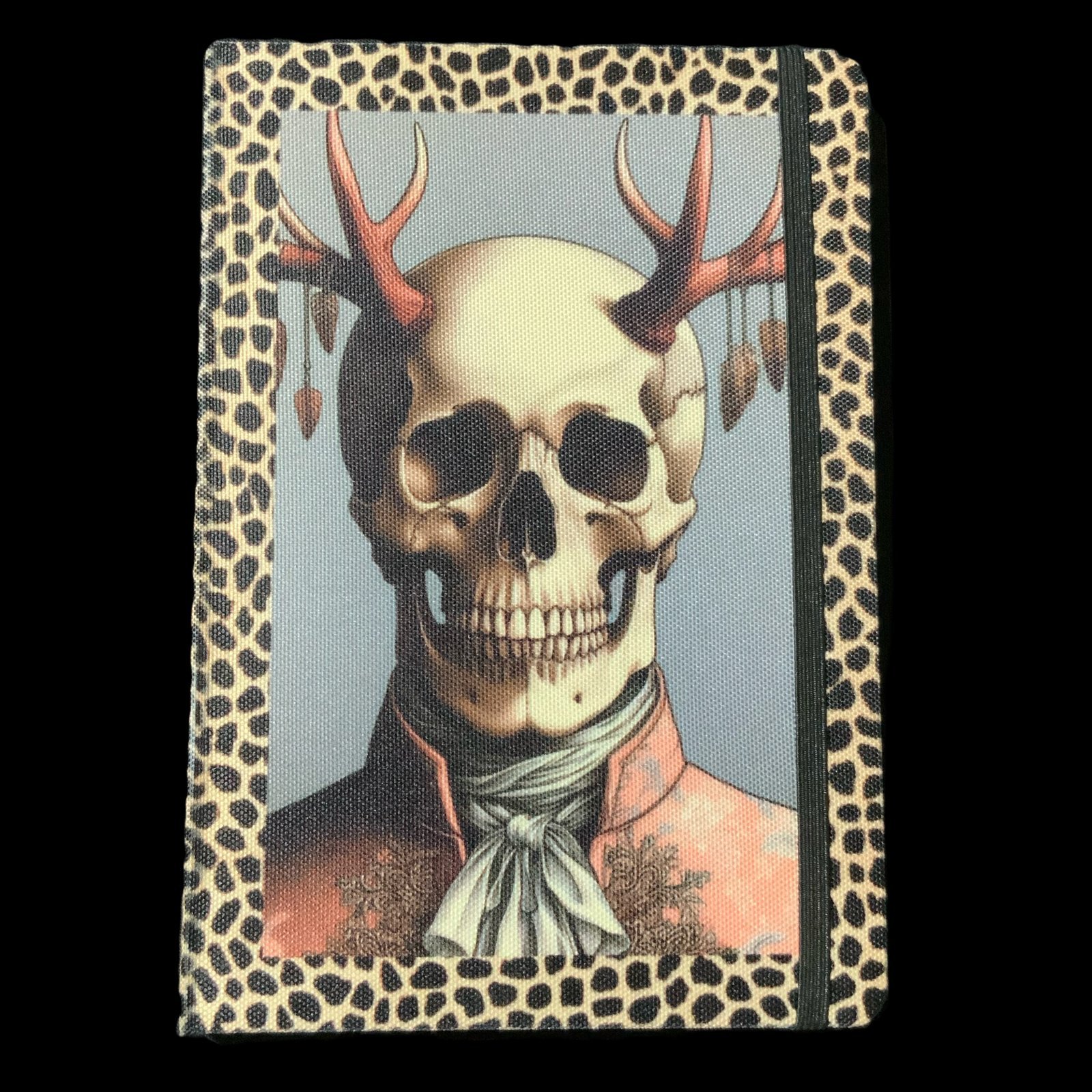 Libreta calavera 1 libreta bloc, Calavera, tapas rígidas en suave tejido rpet de plástico reciclado, ligera, y respetuosa con el medio ambiente 100 hojas