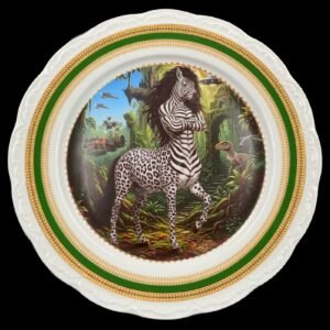 Plato decorativo cebra centauro