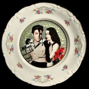 Plato decorativo Elvis y Vampira