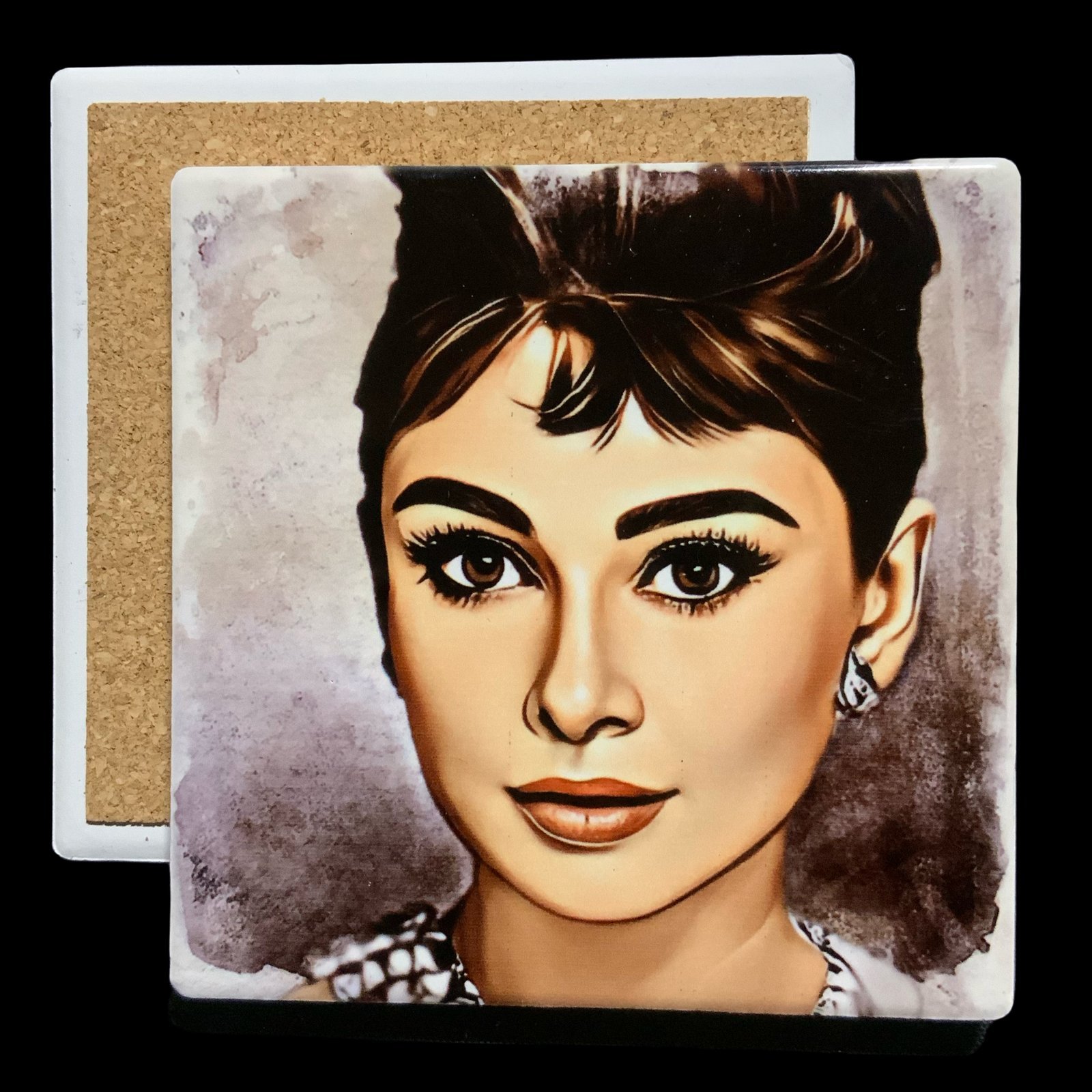 Posavasos Audrey Hepburn 2 1 Posavasos de Cerámica Audrey Hepburn 2