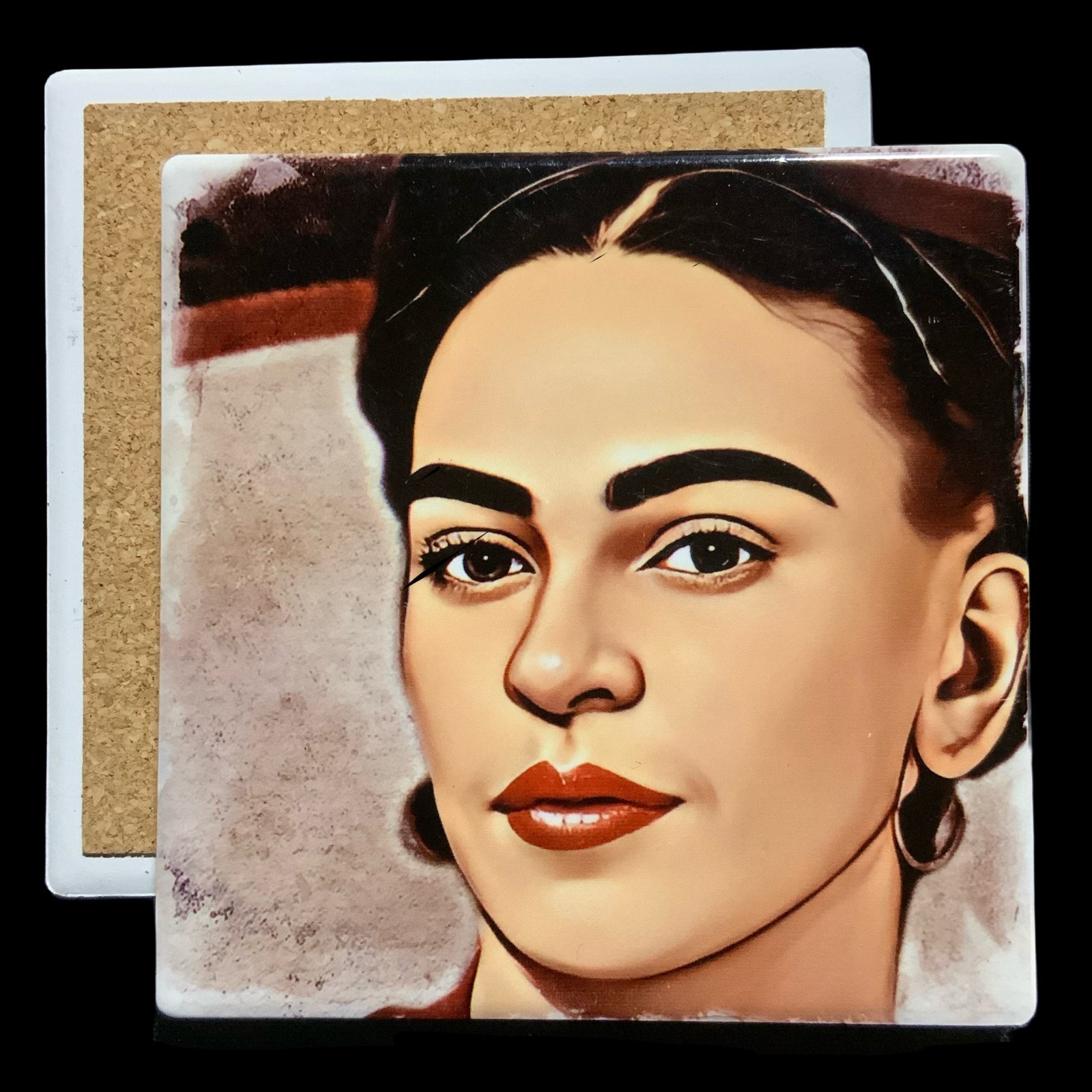Posavasos Frida Kahlo 1 Posavasos de Cerámica Frida Kahlo - smaap