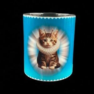 Taza gato cervantino