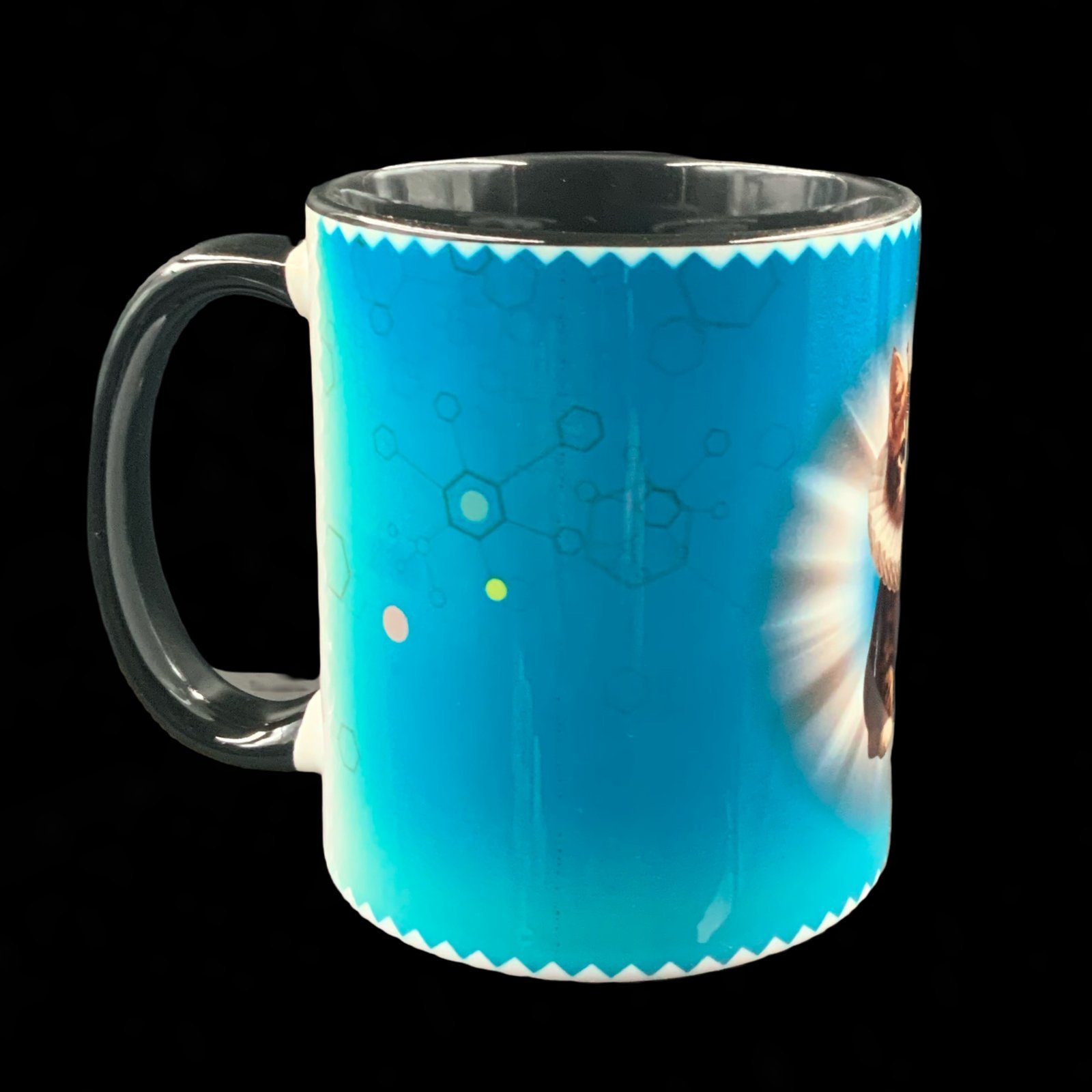 Taza gato cervantino 2 Taza Gato Cervantino, ceramica, vista lateral