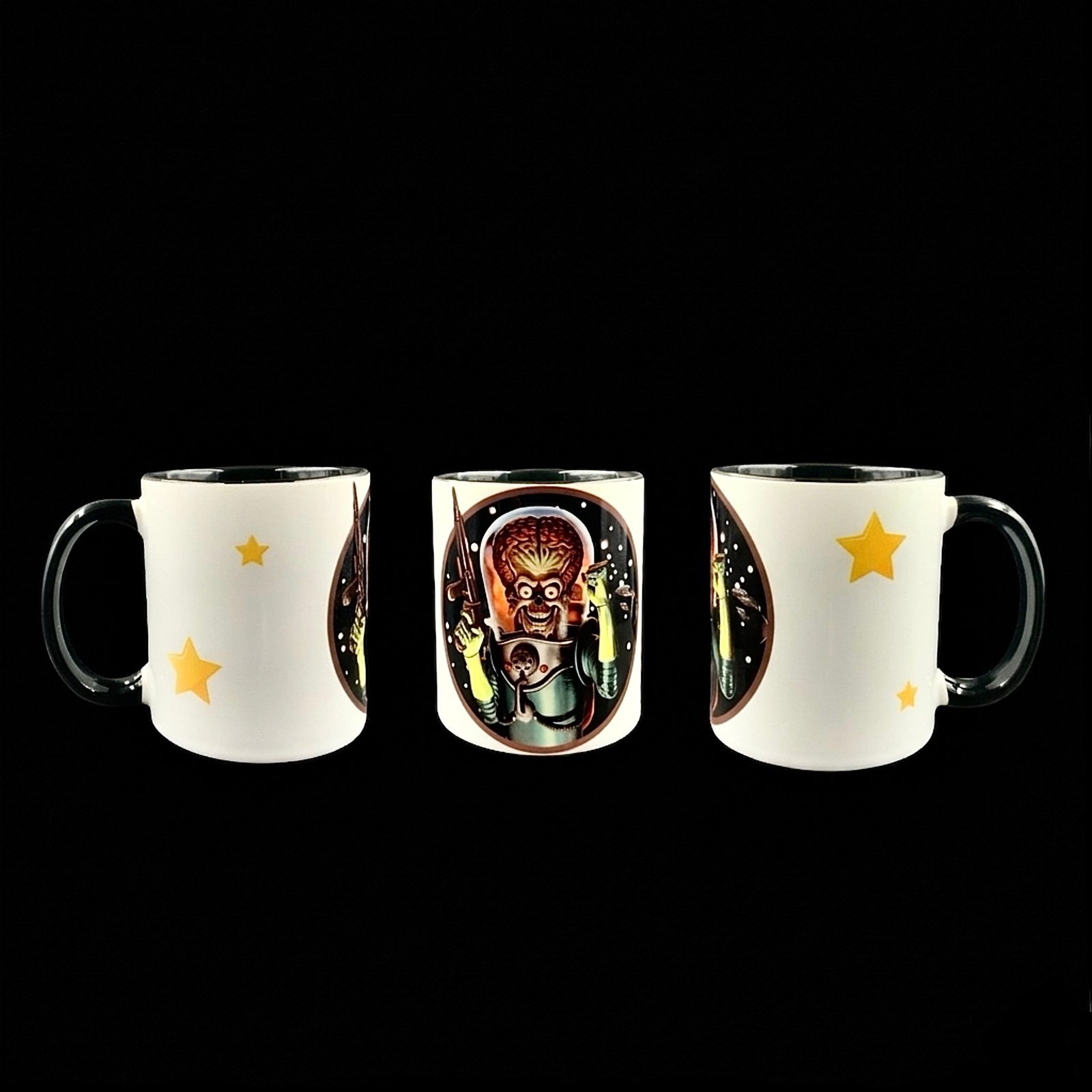 Taza mars attacks 4 Taza Mars Attack, vista desde todos sus lados, ceramica - smaap