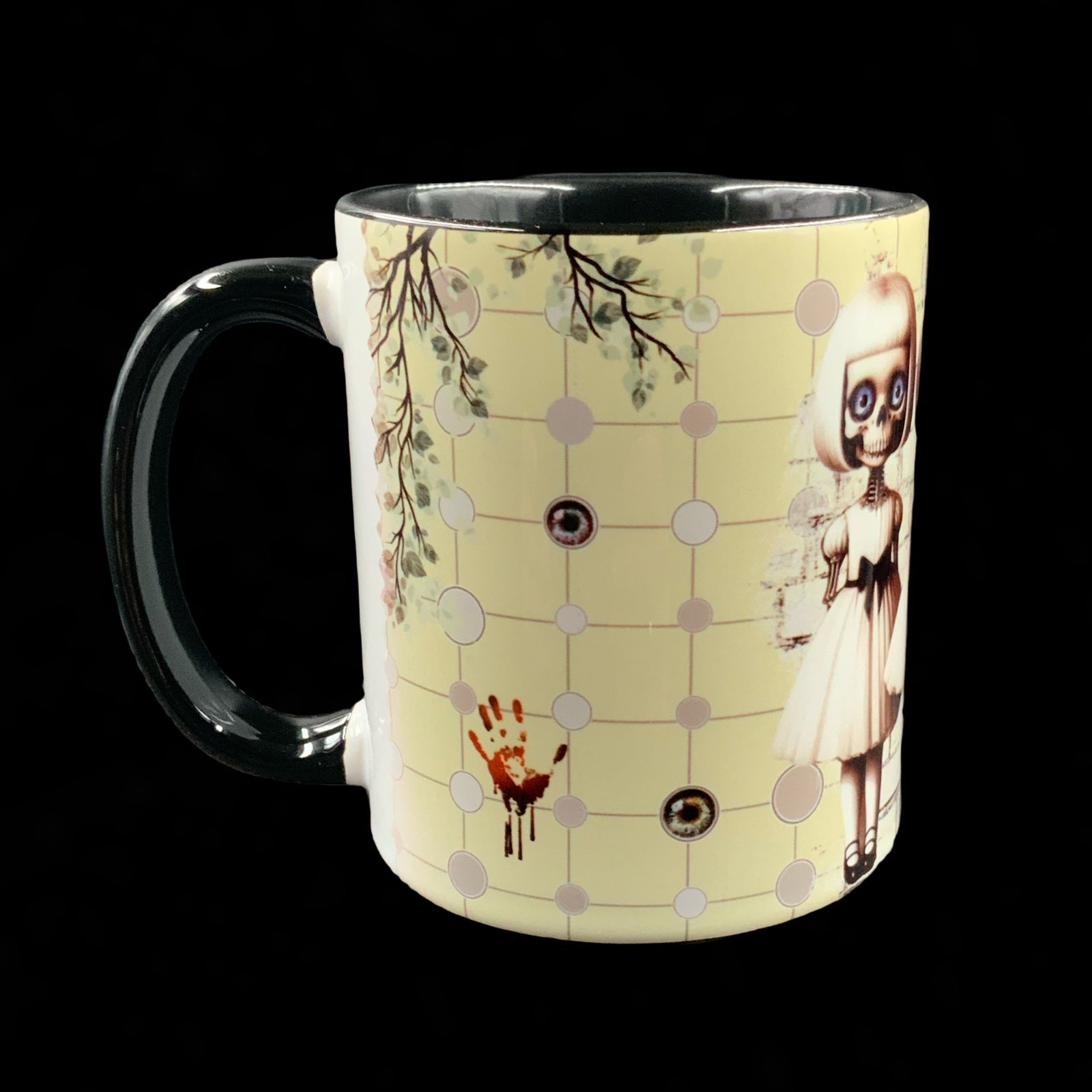 Taza miss calaverita 2 Taza Miss Calaveras, ceramica, vista lateral