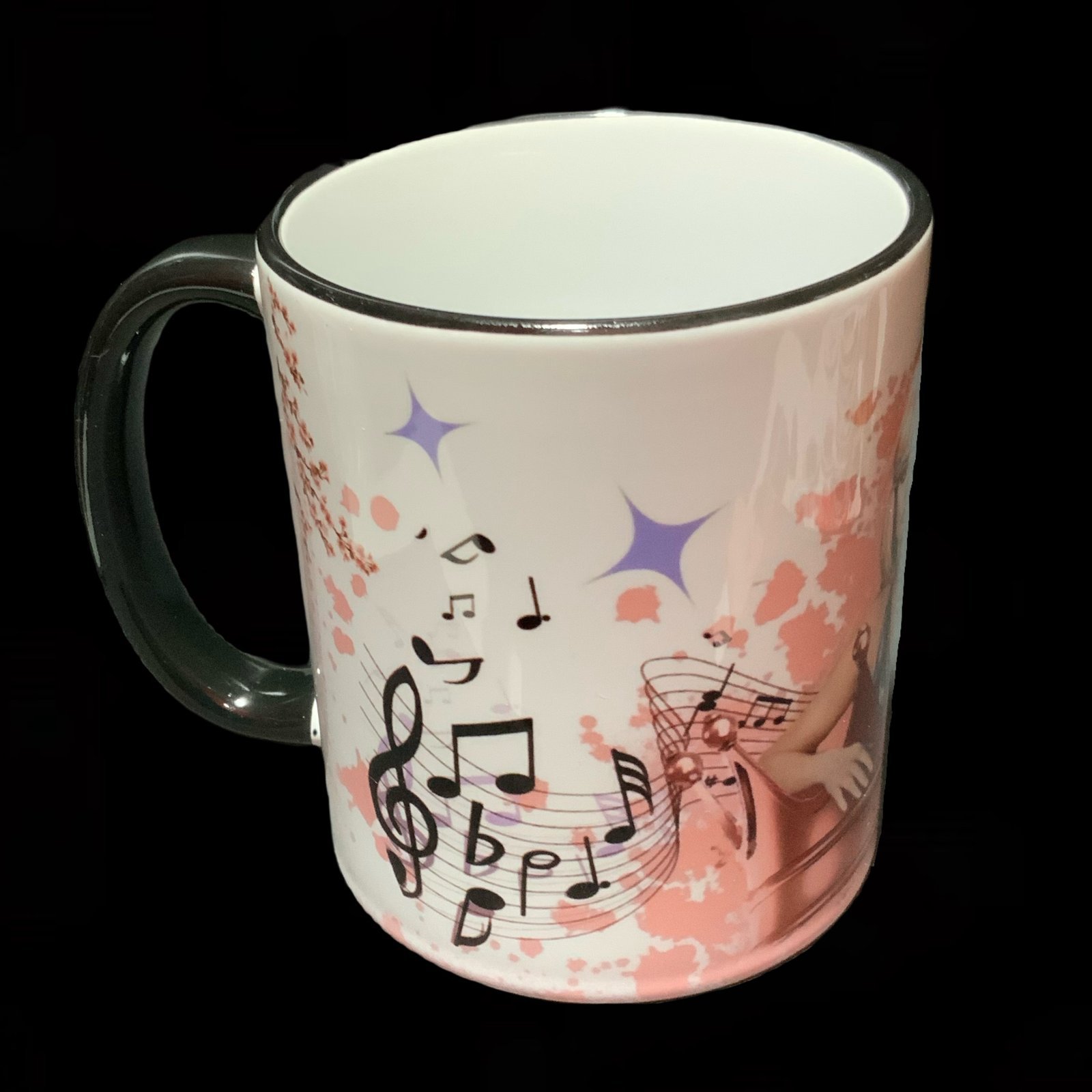 Taza Raffaella 2 foto detalle de lado, taza de ceramica raffaella carra - smaap