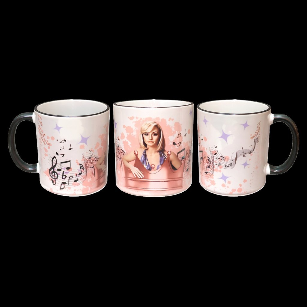 Taza Raffaella 4 foto detalle de todos sus lados, taza ceramica raffaella carra - smaap