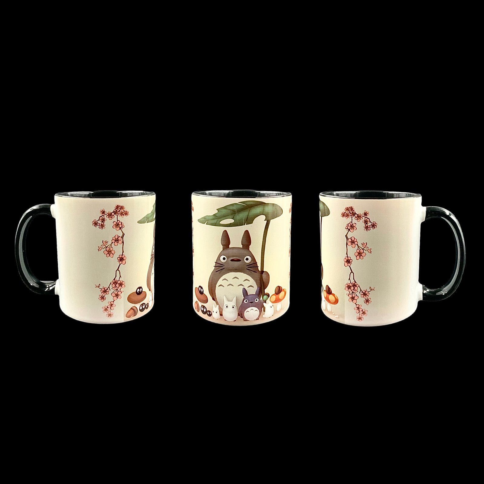 Taza Totoro 4 vista desde todos sus lados de la taza totoro