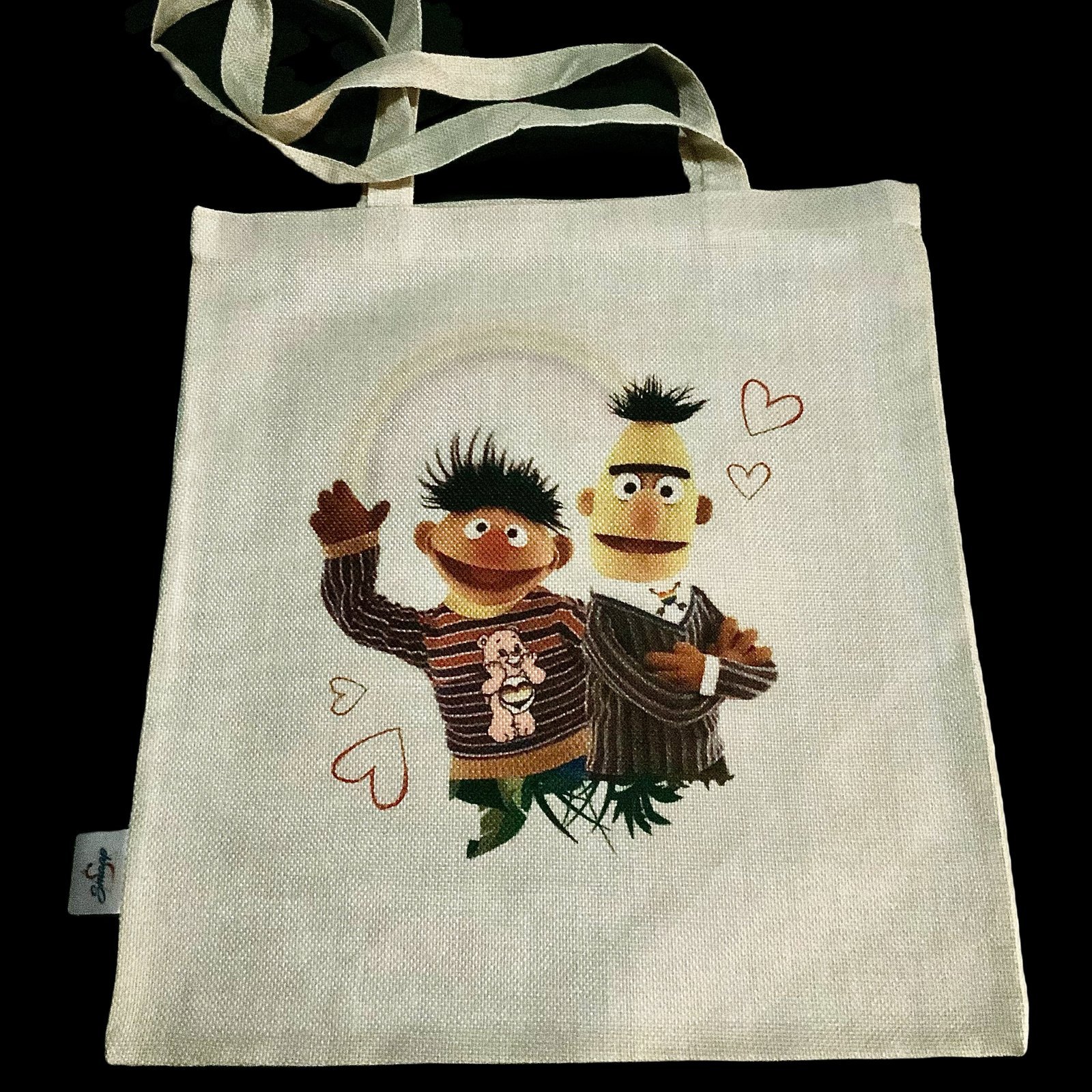 Tote bag Epi y Blas 1 tote bag con diseño de epi y blas - arte textil - smaap