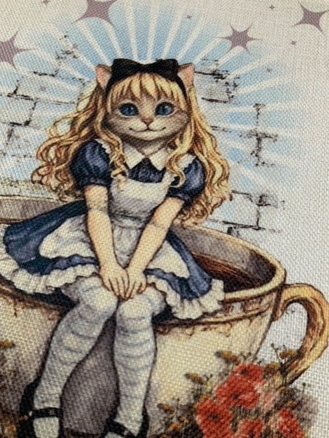 Tote bag la gata Alicia 2 tote bag alicia, foto detalle del diseño