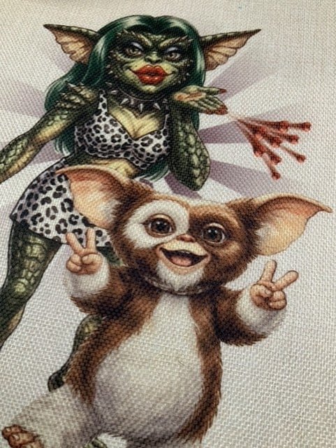 Tote bag Gizmo y Greta 2 tote bag greta y gizmo, foto detalle del diseño