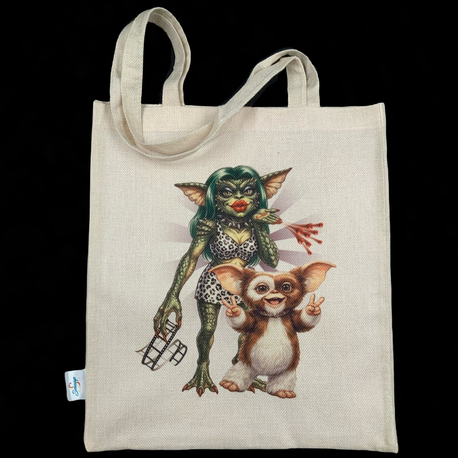 Tote bag Gizmo y Greta 1 tote bag con diseño de greta y gizmo de los gremlins - smaap