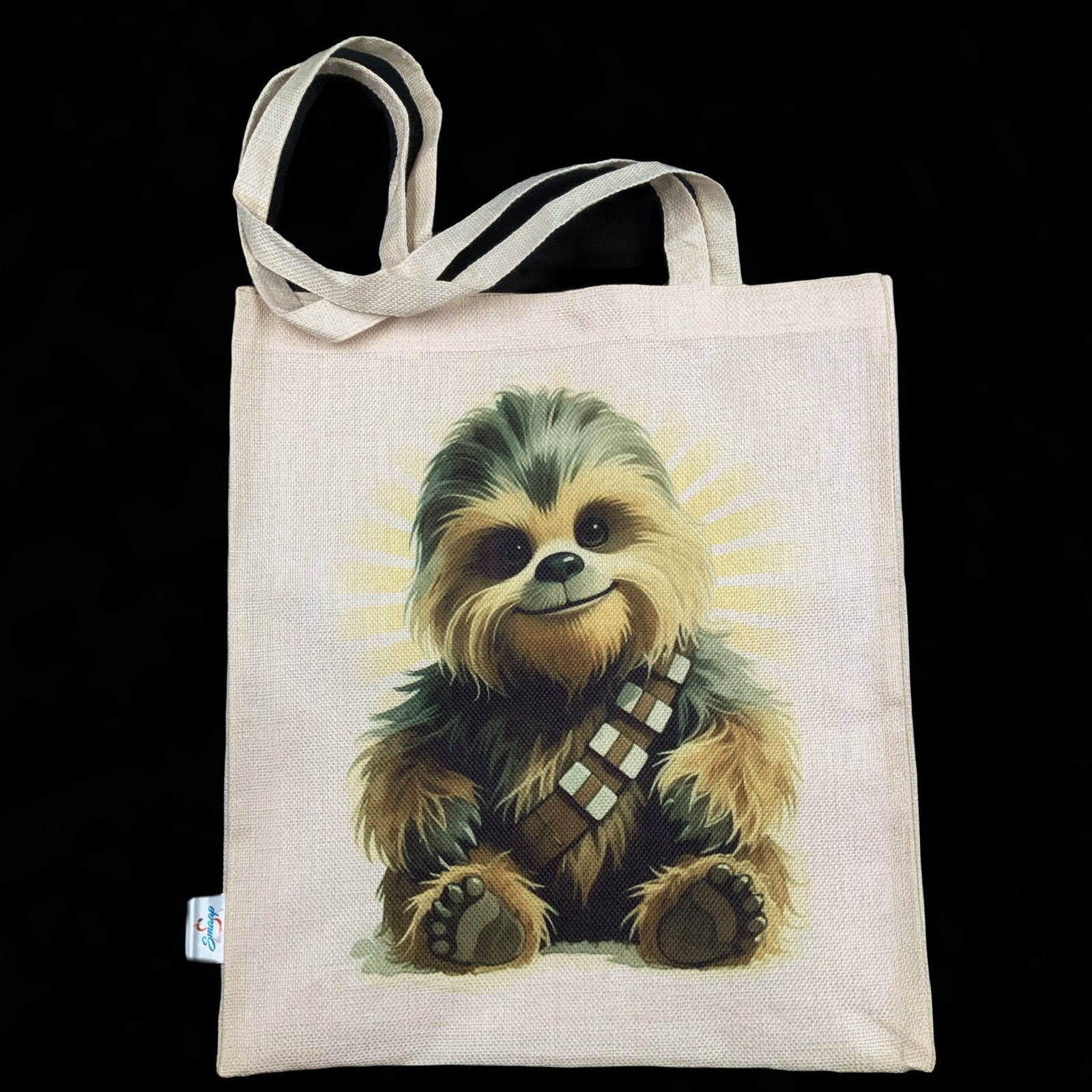 Tote bag pequeño Chewbacca 1 tote bag con diseño de chewbacca de bebé - smaap